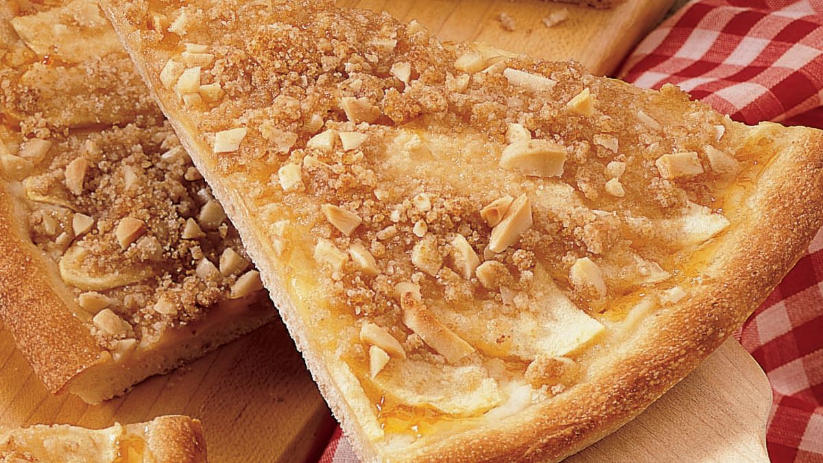 Fruity Almond Dessert Pizza