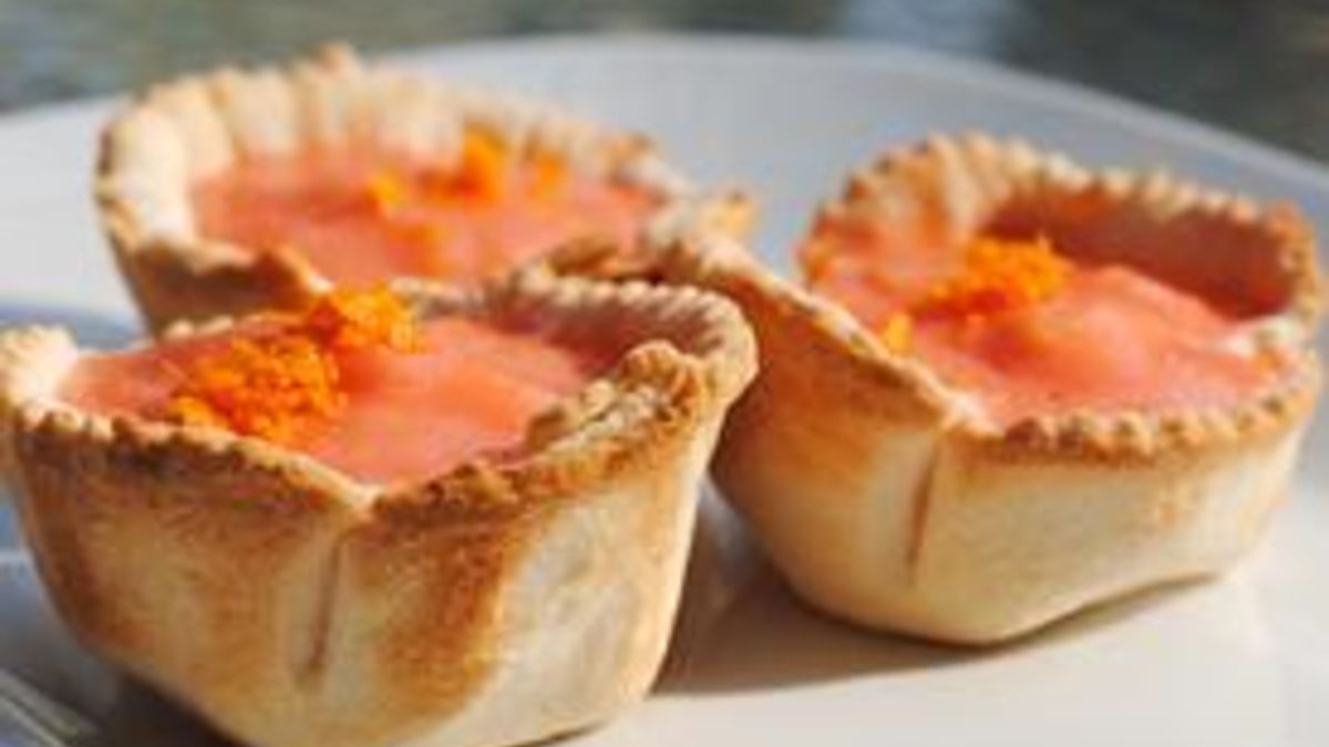 Blood Orange Mimosa Pies