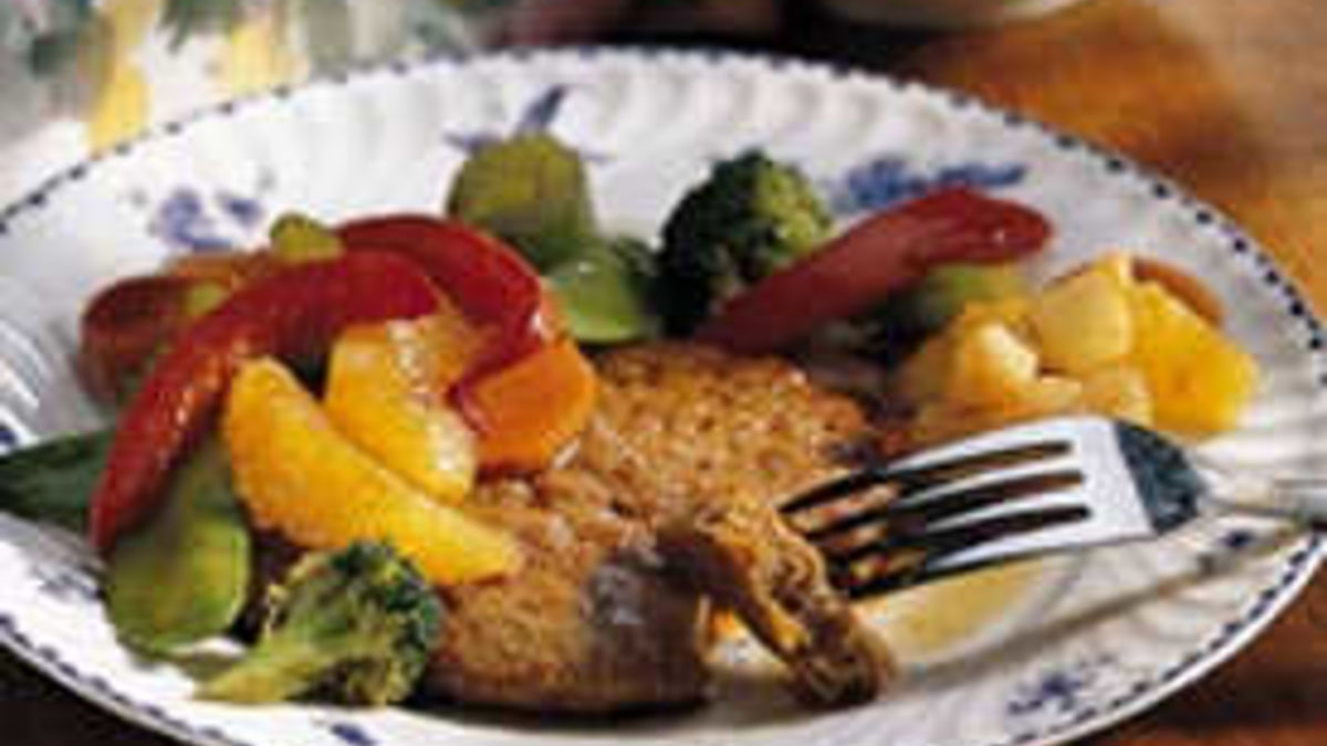 Asian Turkey Patties and Vegetables
