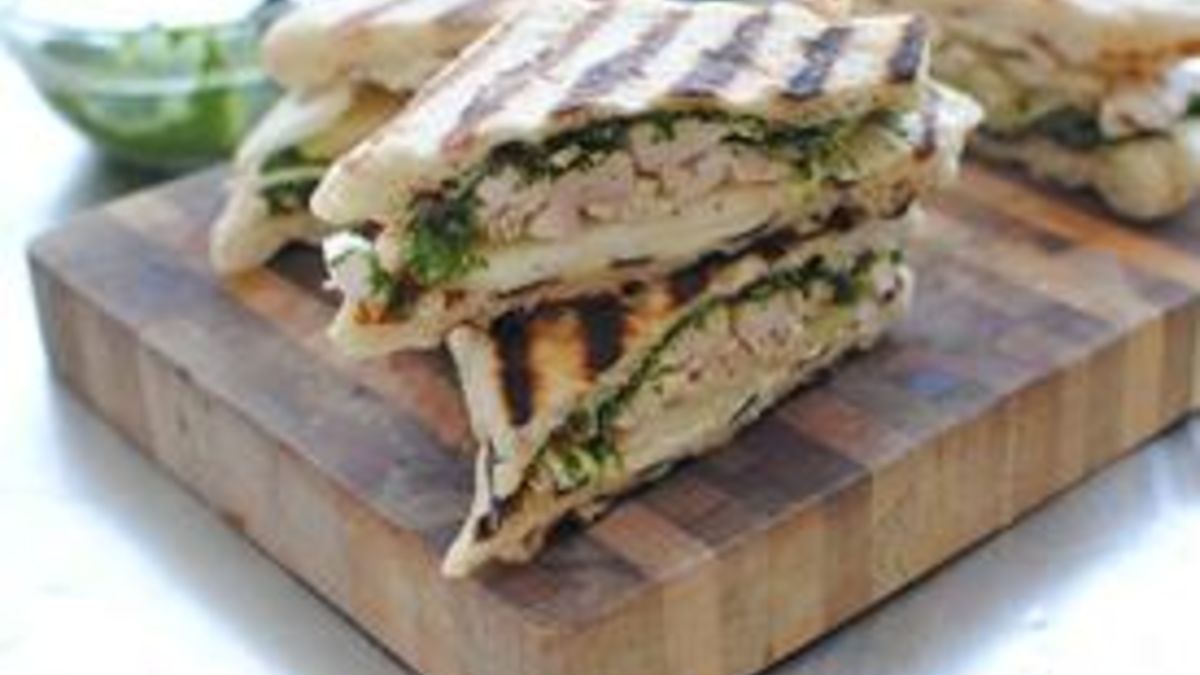Pear, Brie and Chicken Panini