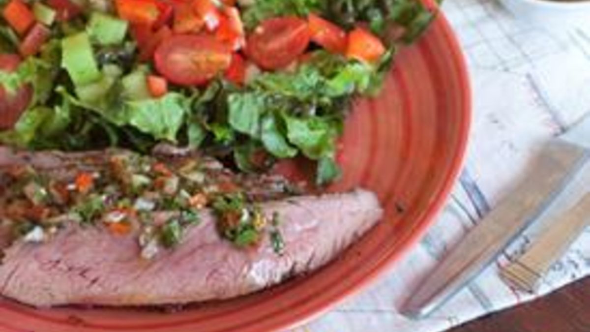 Grilled Flank Steak with Chimichurri