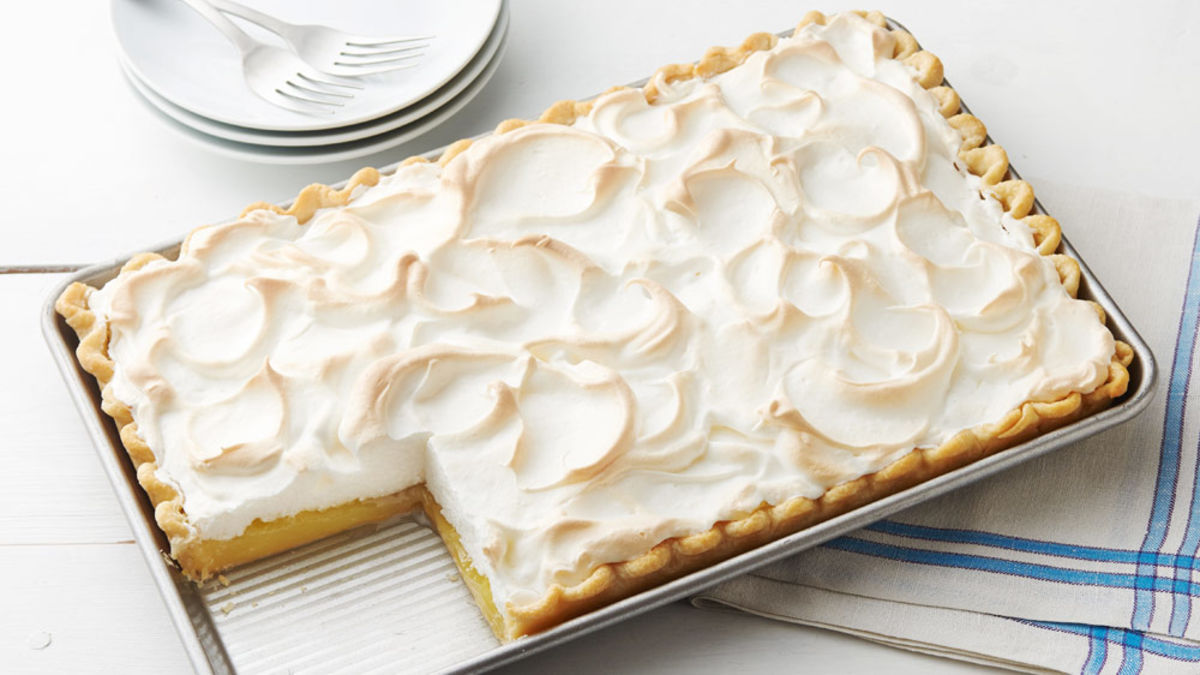 Lemon Meringue Slab Pie