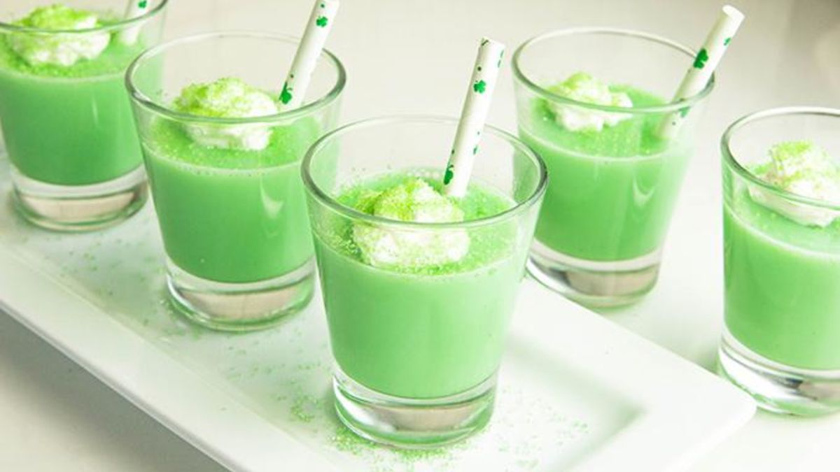 Shamrock Shake Jello Shots