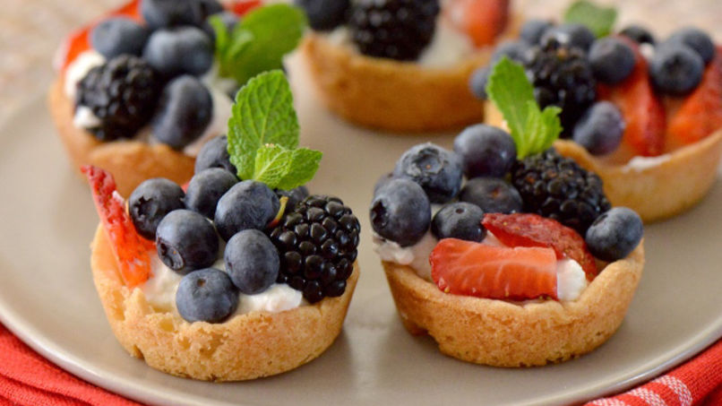 Tacitas de Galletas con Yogur y Frutos del Bosque