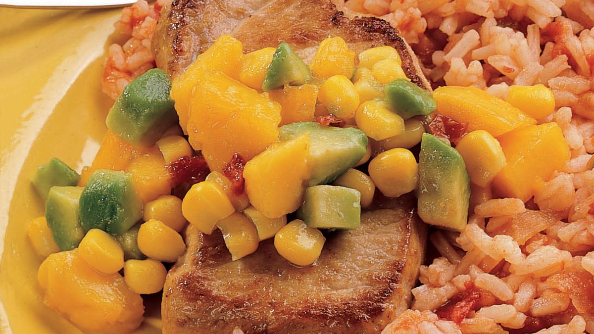 Pork Chop Skillet and Confetti Salsa