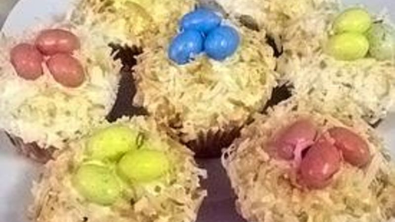 Nest Egg Cupcakes Recipe - Tablespoon.com