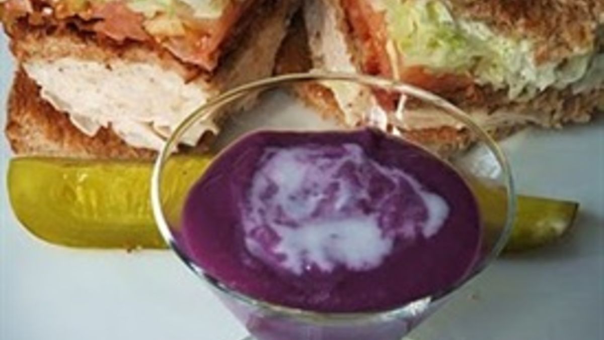 Purple Sweet Potato Coconut Soup