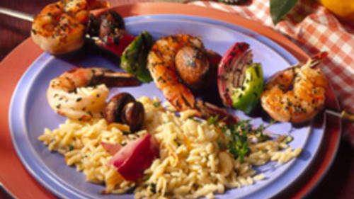 Shrimp and Vegetable Skewers