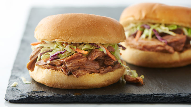 Slow Cooker Root Beer Pork Sandwiches
