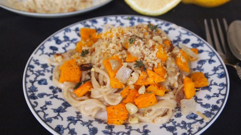 Pasta con Calabaza y Tomillo
