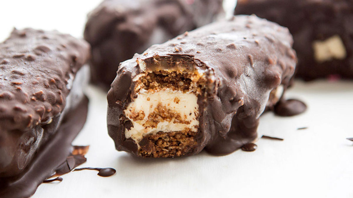 Chocolate-Covered Granola Ice Cream Sandwiches