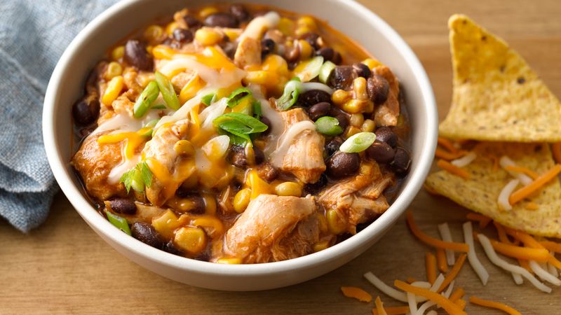Slow-Cooker Cheesy Chicken Enchilada Chili