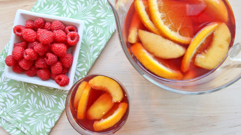 Raspberry Peach Rosè Sangria