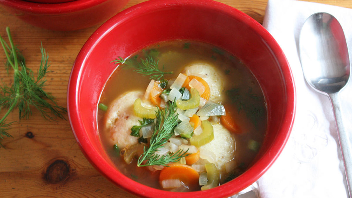 Vegetarian Matzo Ball Soup