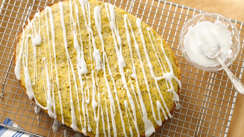 Slow-Cooker Lemon Cornmeal Poppy Seed Bread prepared recipe on a cooling rack