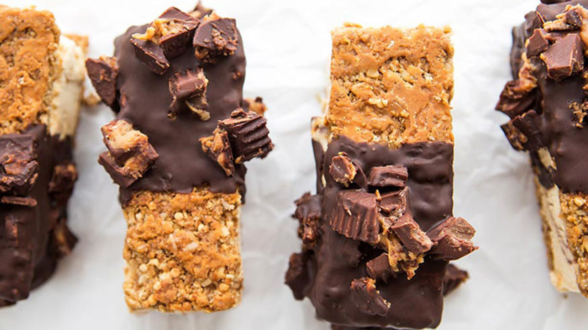 Peanut Butter Explosion Granola Ice Cream Sandwiches