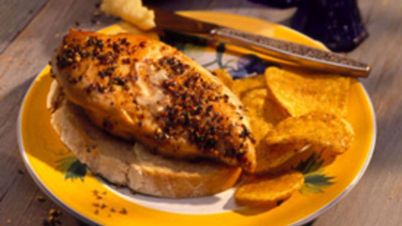 Two-Pepper Chicken with Honey Butter Recipe - BettyCrocker.com