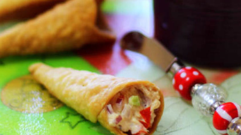 Tuna-Stuffed Pastry Cones