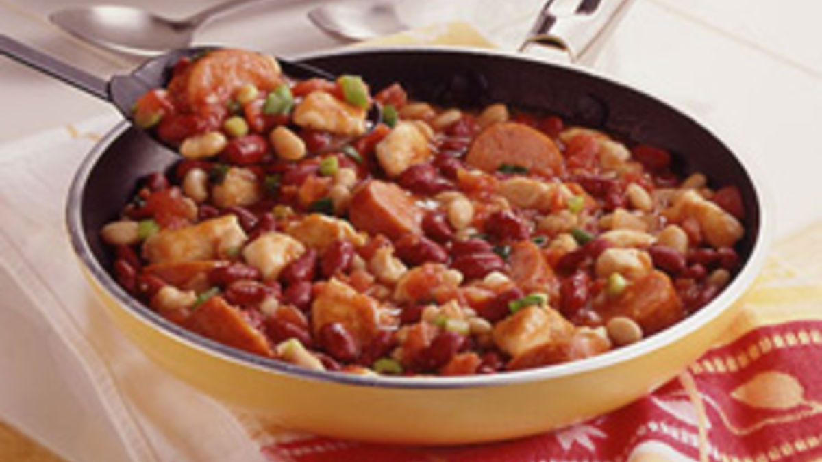 Sausage and Bean Skillet Stew 