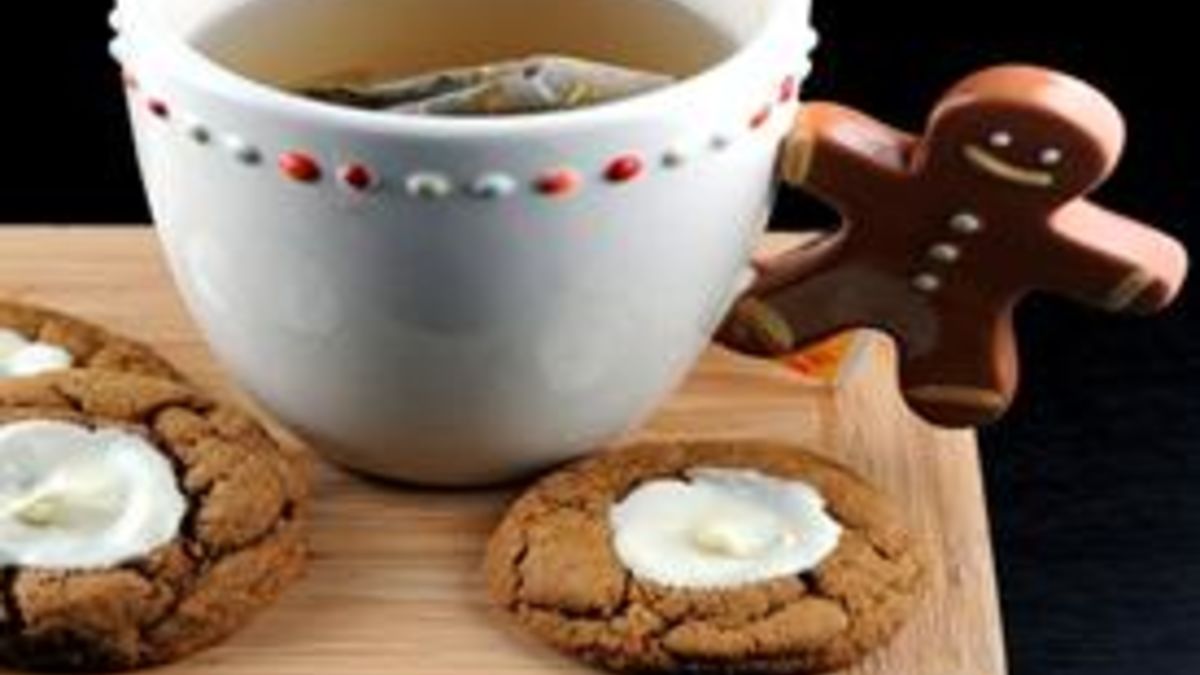 White Chocolate Topped Gingersnaps