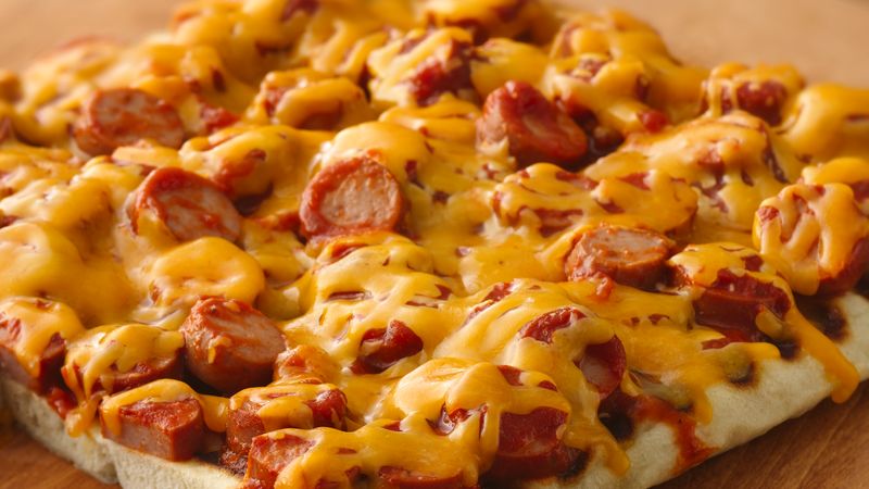 Grilled Hot Dog Pizza