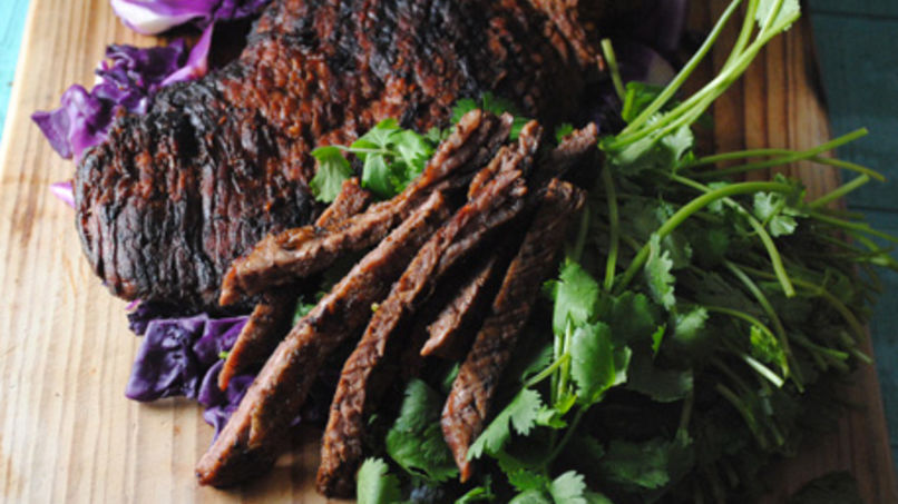 Cola Beef Fajitas with Chile