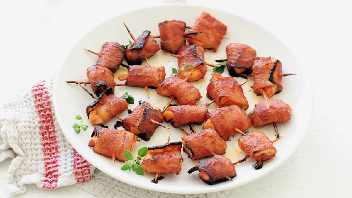 Honey-Sriracha Bacon Chicken Bites