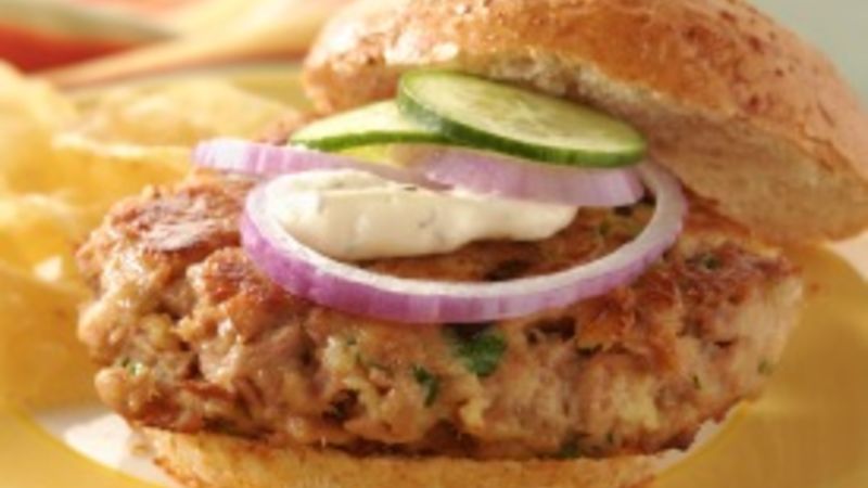 Tuna Burgers Recipe - BettyCrocker.com
