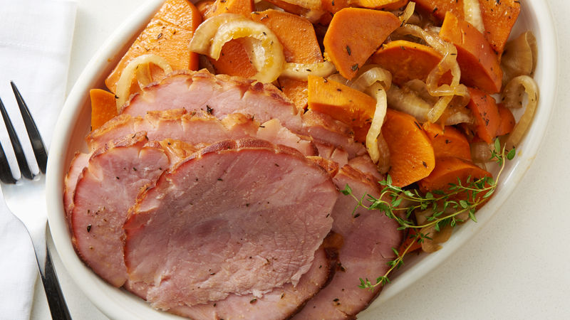 Slow-Cooker Ham and Sweet Potatoes