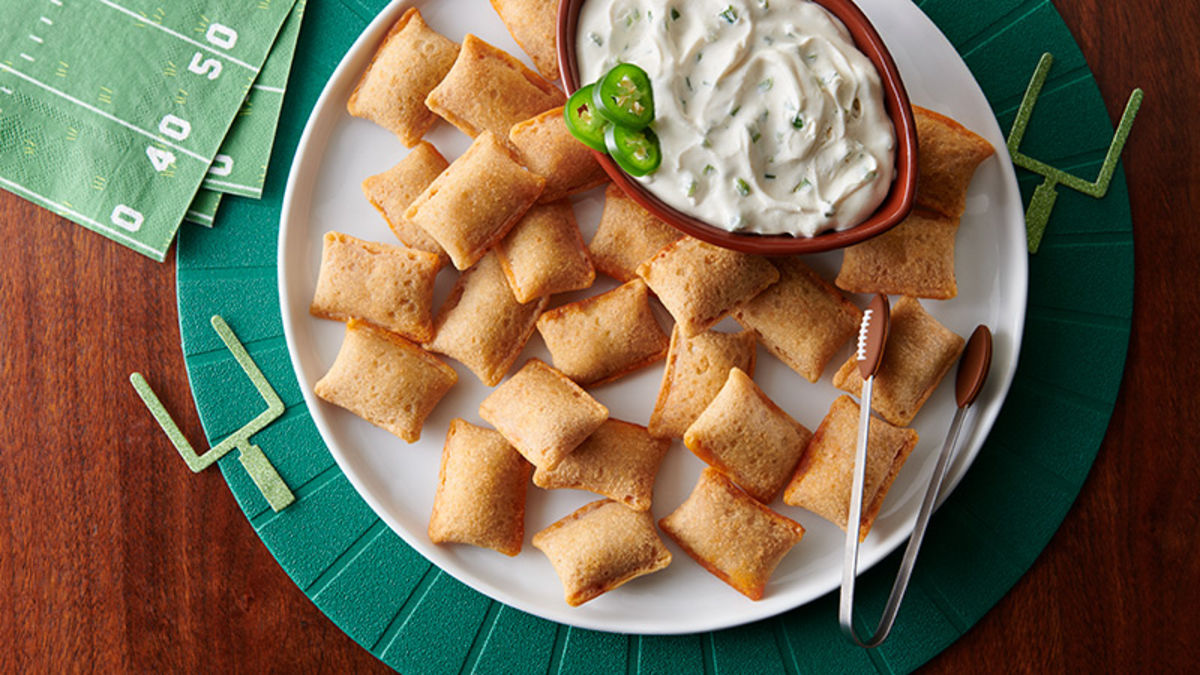Jalapeño Popper Party Dip & Pizza Rolls