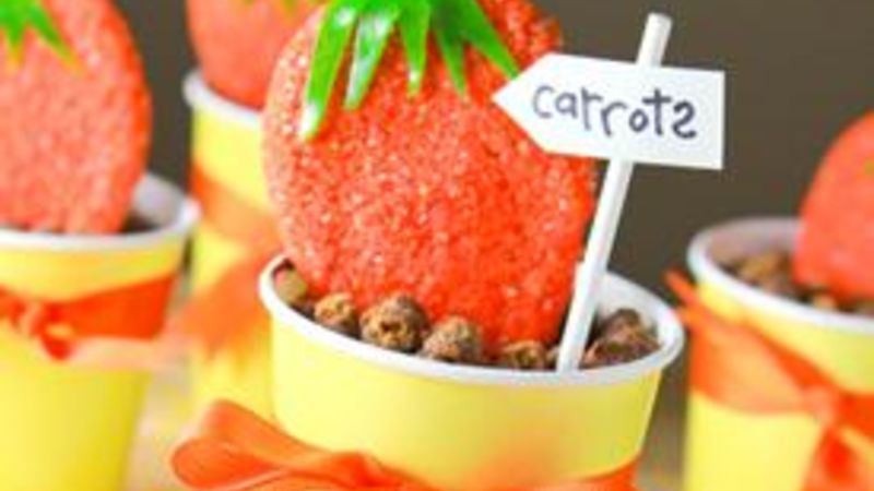 Carrot Sugar Cookies in Dirt Recipe - Tablespoon.com