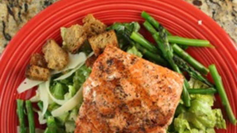 Salmon Caesar Salad Recipe - Tablespoon.com