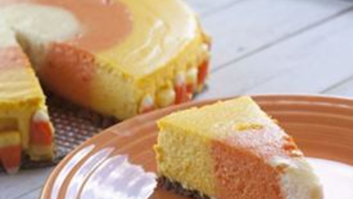 Candy Corn Cheesecake