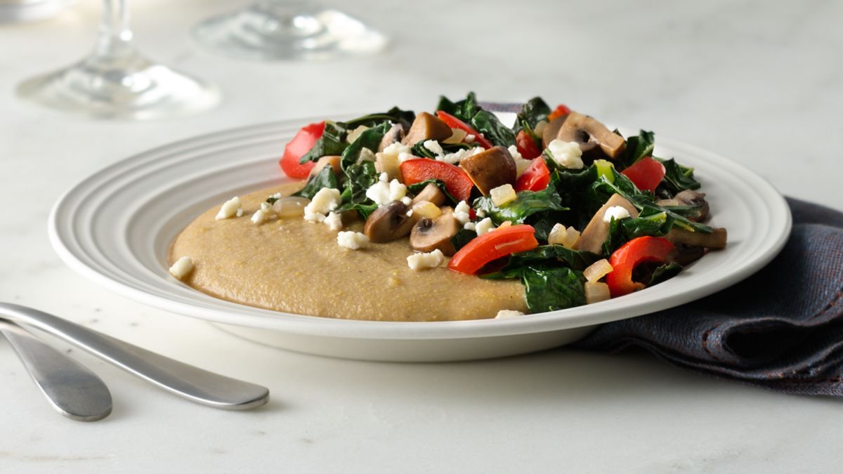 Creamy Polenta with Mushrooms and Gorgonzola