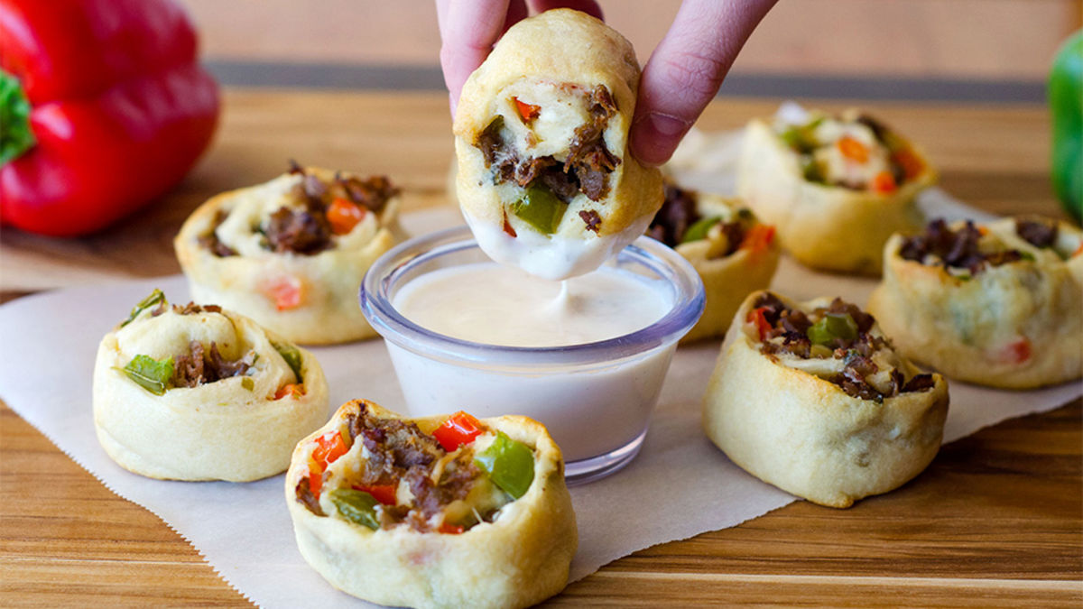Philly Cheesesteak Pinwheels