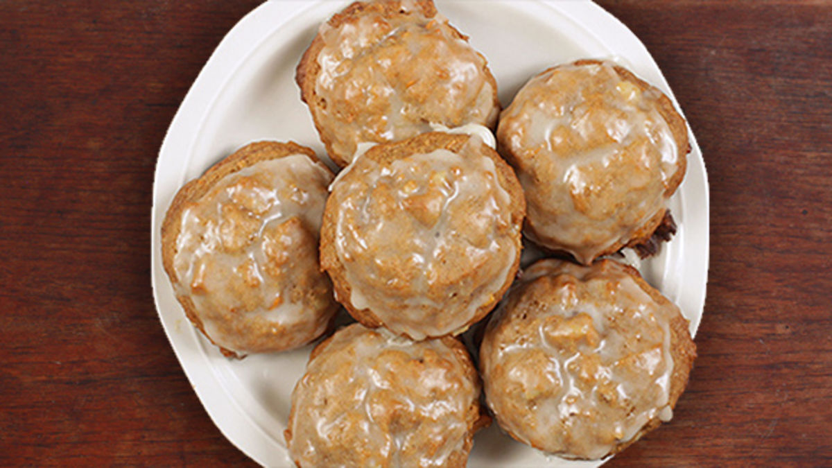 Persimmon Cookies with Orange Bourbon Glaze