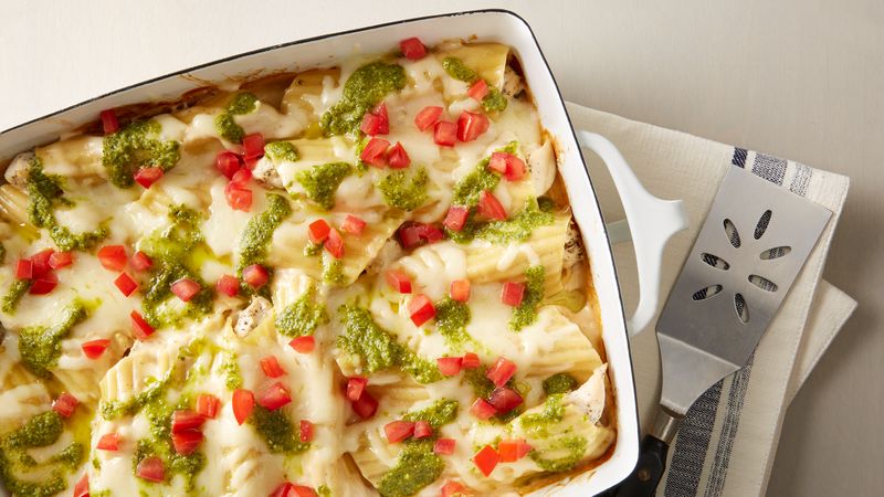 Pesto Chicken Manicotti