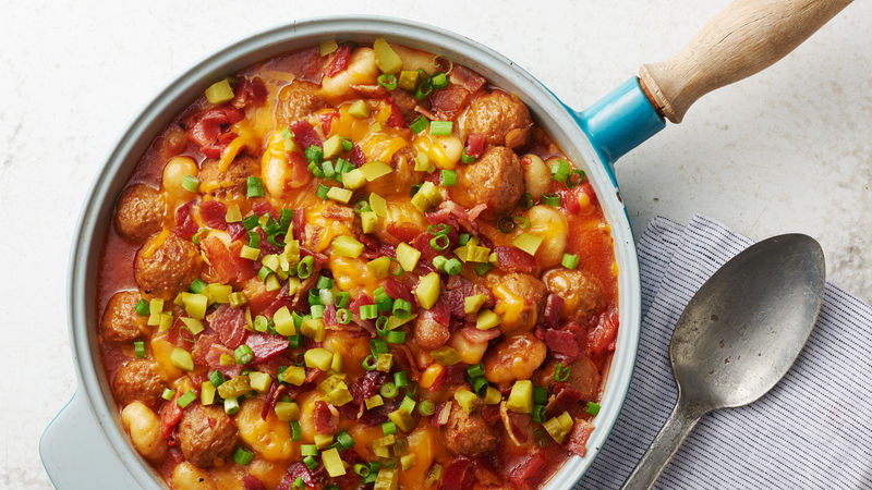 Bacon Cheeseburger Gnocchi Skillet