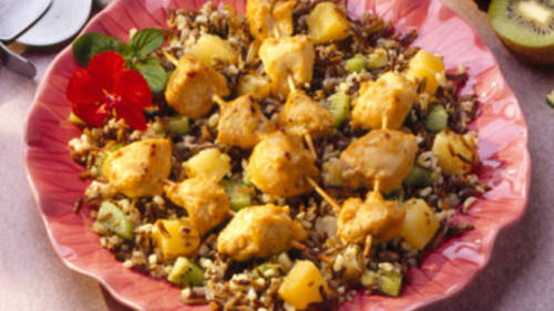 Chicken Kabobs in Peanut Sauce