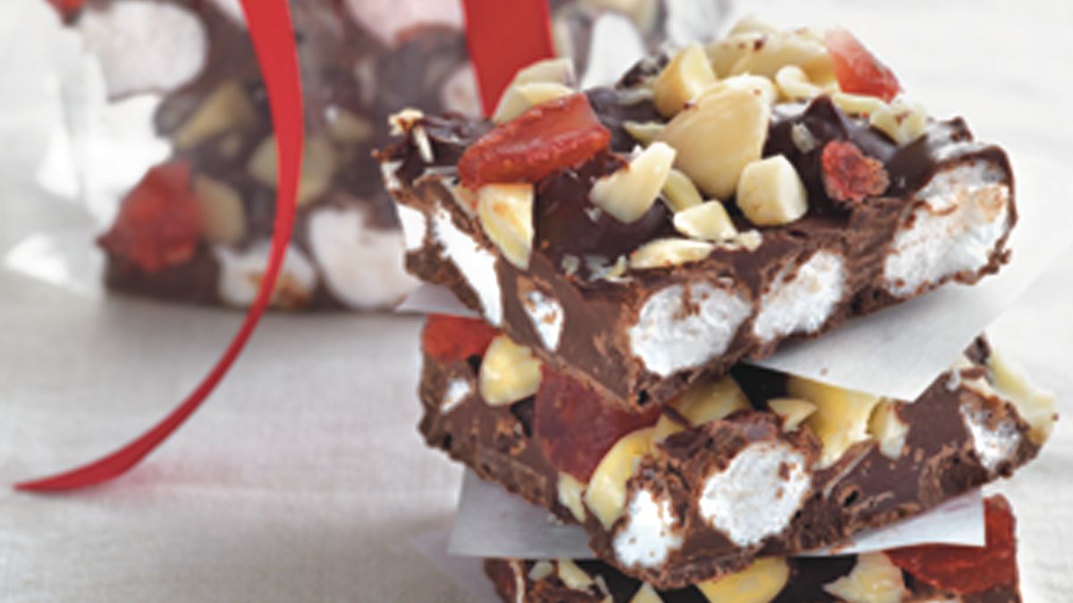 Strawberry Rocky Road Candy