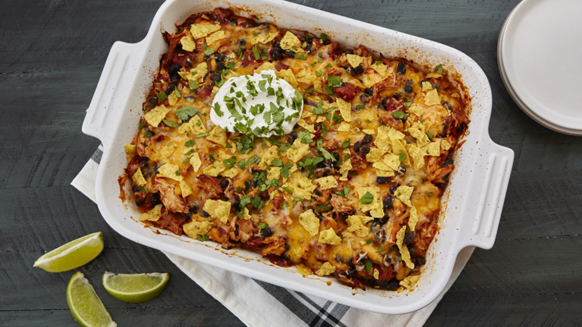 One-Dish Queso Chicken Casserole