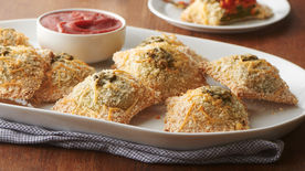 How to Make Toasted Spinach Pesto Ravioli Video