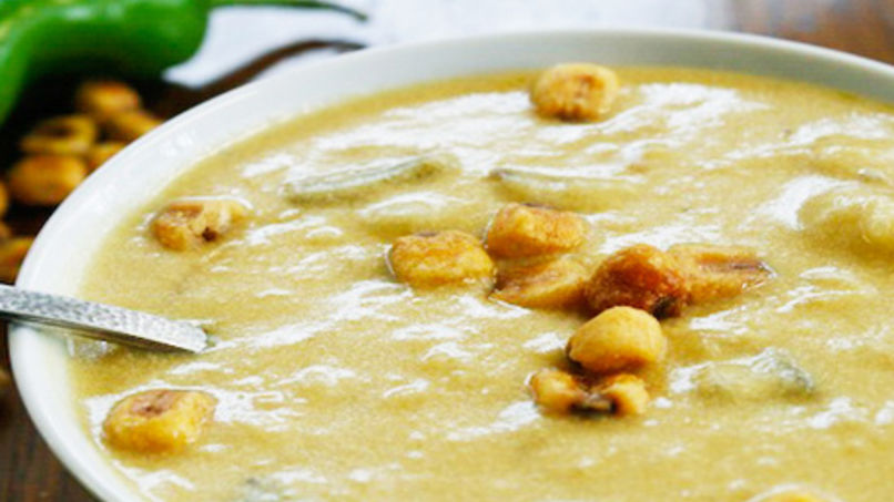 Potato Soup with Green Chile and Yogurt