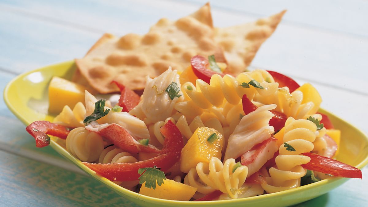 Caribbean Crabmeat Pasta Salad