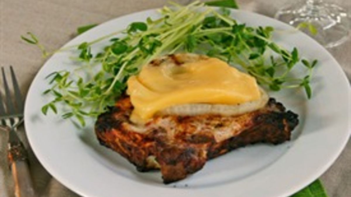 Marinated Grilled Smothered Pork Chops