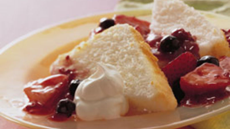 Triple-Berry Angel Shortcakes Recipe - BettyCrocker.com