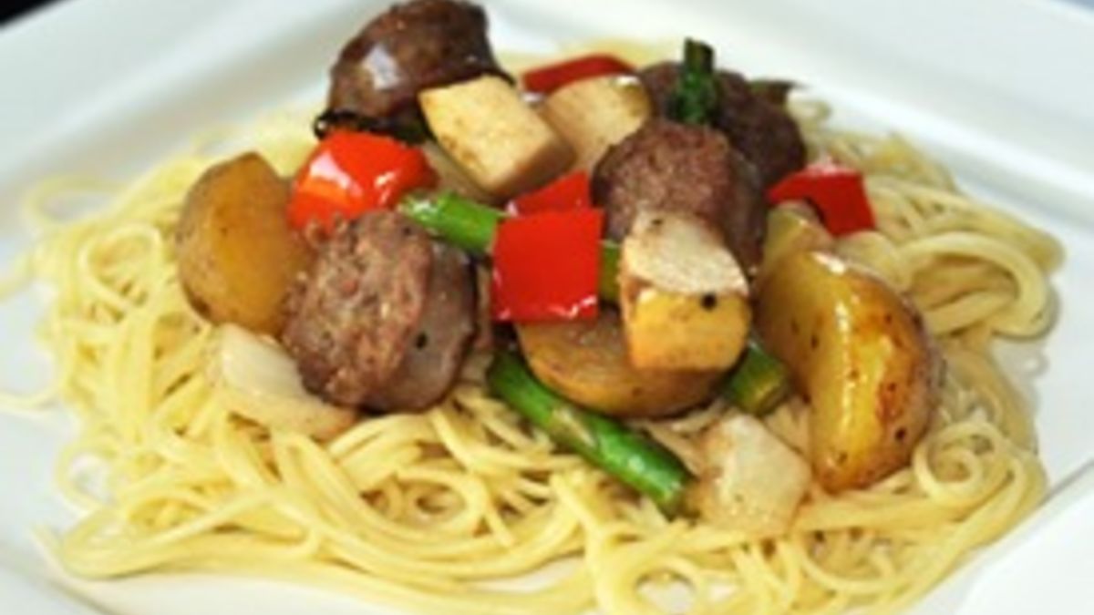 Bavarian Grilled Brats and Veggies