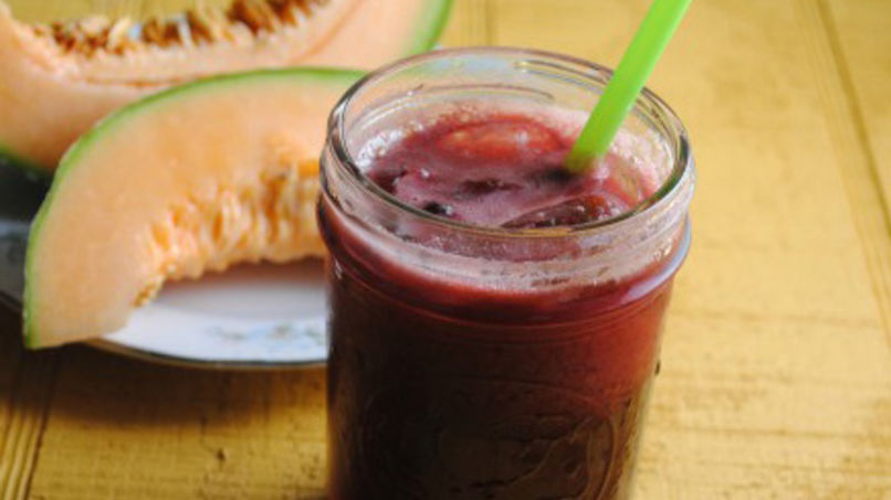 Cantaloupe and Hibiscus Agua Fresca