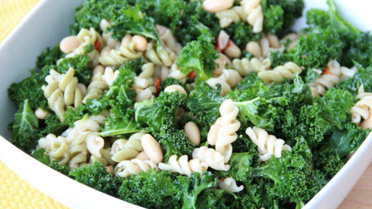 Caesar Pasta Salad with Kale