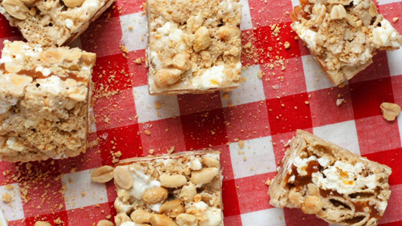 Salted Caramel Stuffed Chex® Cereal Treats Recipe - BettyCrocker.com